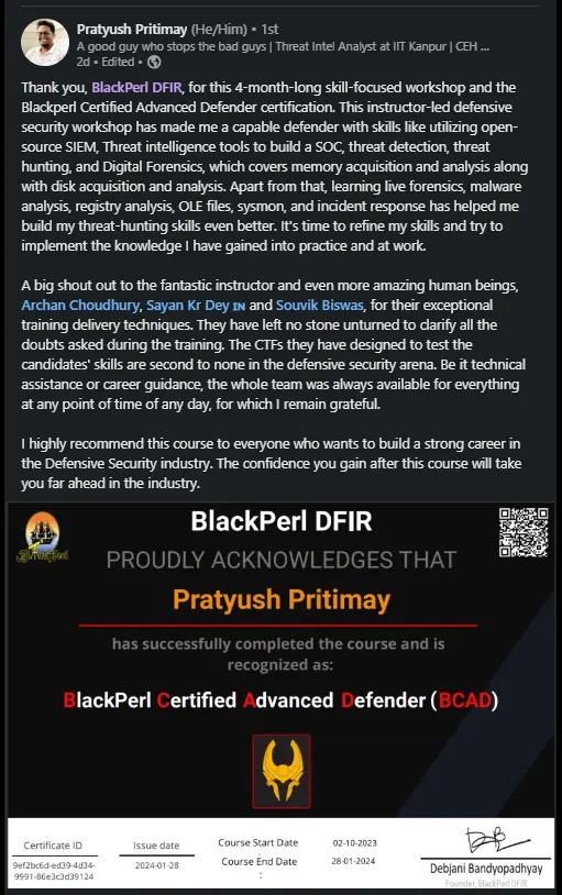 Learner review details