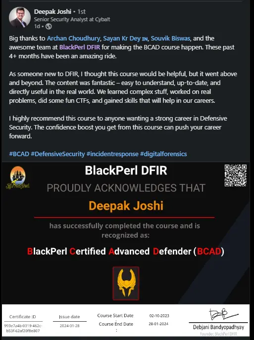 Learner review details